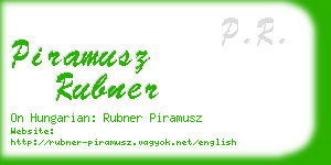 piramusz rubner business card